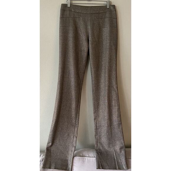 Blumarine Dress Pants Size 40 Metallic Slacks Sparkle Italy Wool Blend Classic